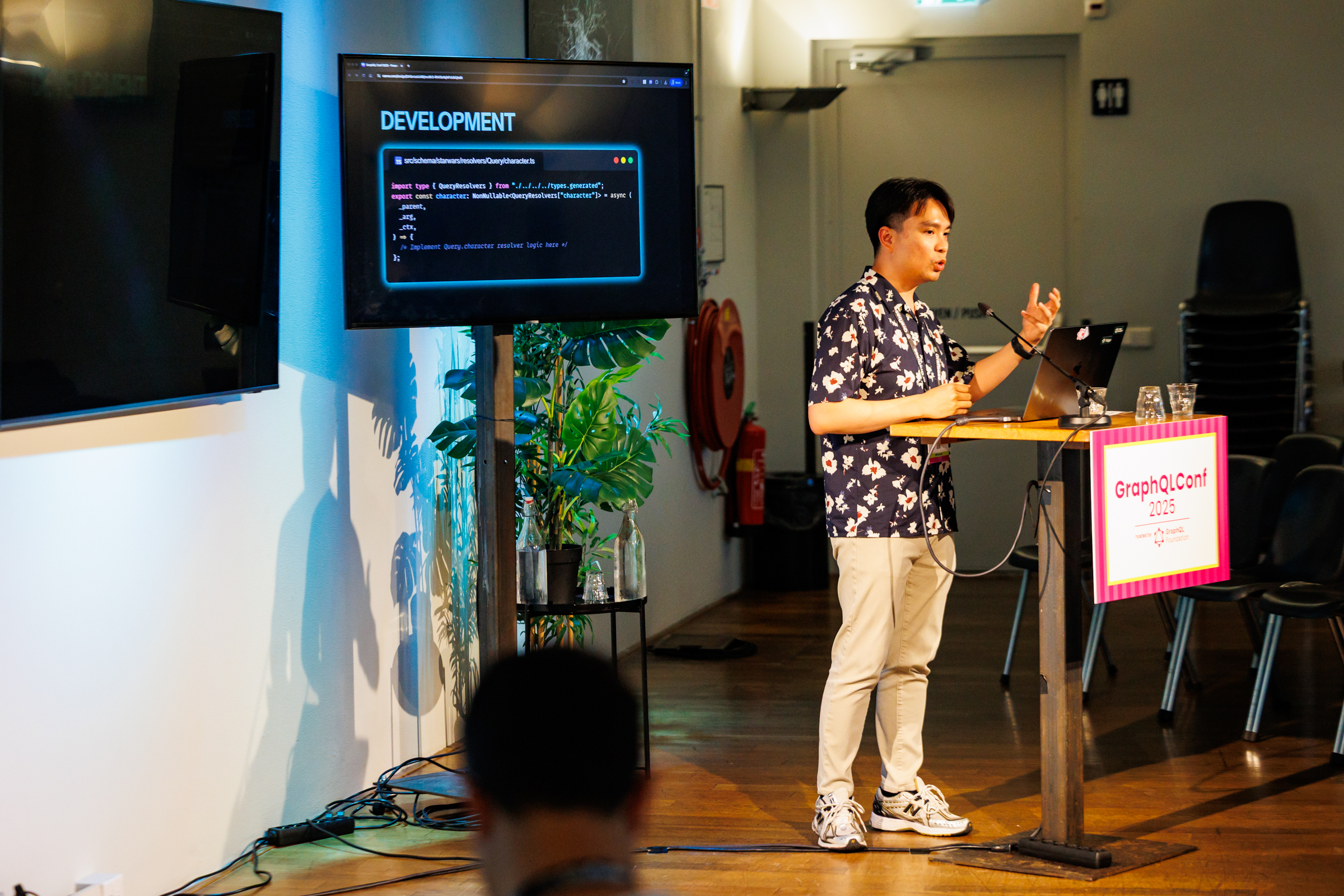Eddy presenting slides about CodeGen.
