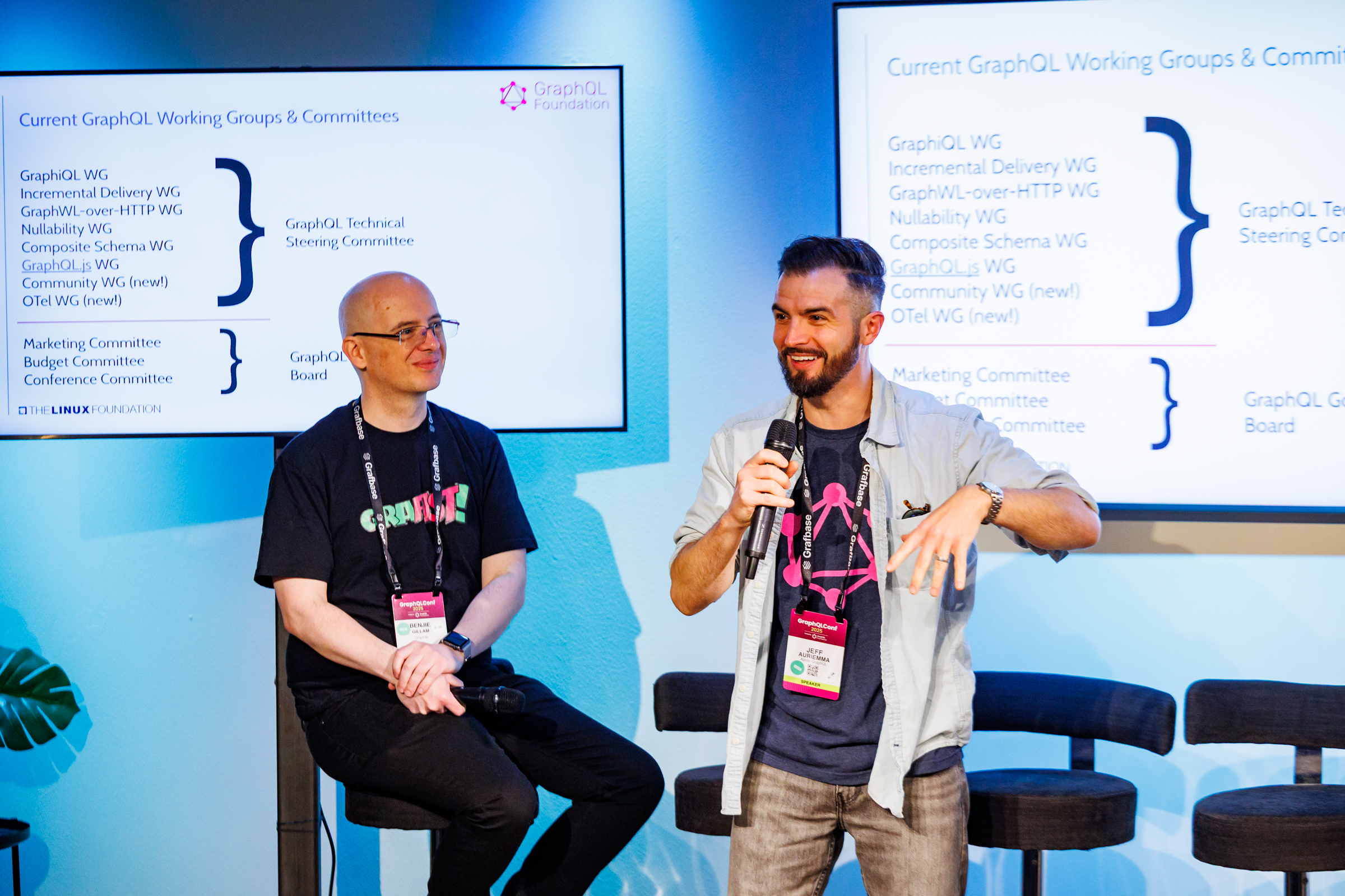 Jeff on stage at the 2025 GraphQL All Hands